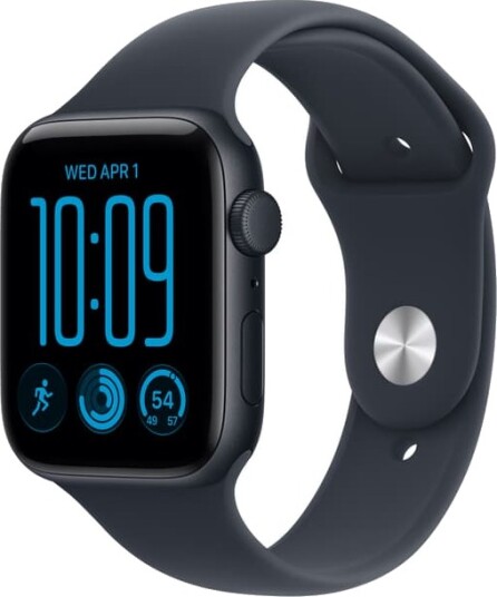 Apple Watch SE 3 44mm GPS (midnatt aluminium/marineblå Sport Band) M/L