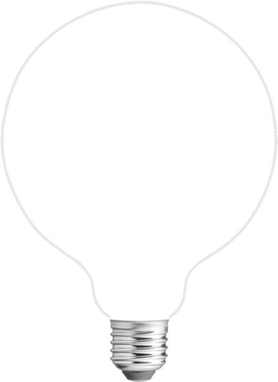 SATIN globepære 125mm matt opal E27 7W
