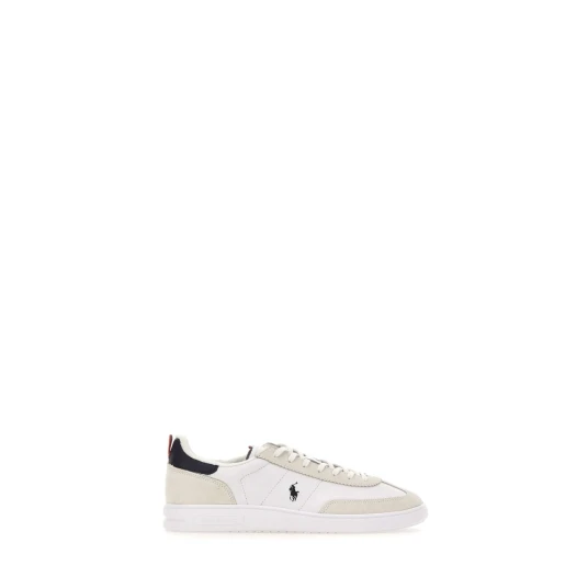 Polo Ralph Lauren Bedford Leather-Suede Sneaker - White - 38.5