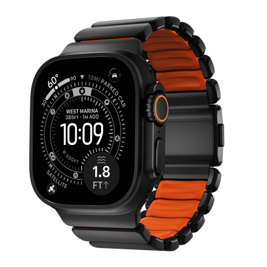 Nomad 49/46 mm Stratos Band Reim Black Titanium/Ultra Orange Nomad 49/46 mm Stratos Band Reim Black Titanium/Ultra Orange