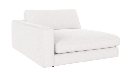 Rowico Home Duncan 1,5 seters sjeselong V Hvit Bobby 1 129 x 150 x 78 cm Hvit