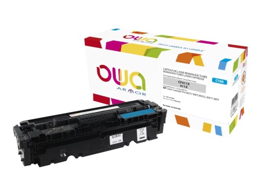 Owa - Høykapasitets - Cyan - Kompatibel - Gjenfabrikert - Tonerpatron Alternativ For: Hp 411X Hp Cf411x - For Hp Color Laserjet Pro M452 Mfp M377 Mfp M477