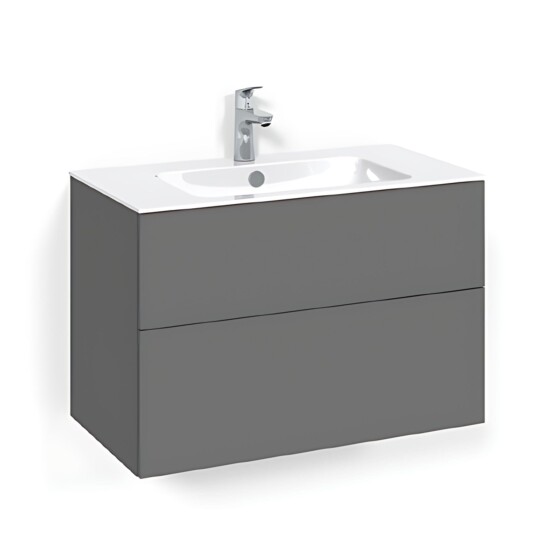 Macro Design Crown Plain/push-open Servantskap 2 Skuff - med Light Servant Antrasitt / 80cm 8