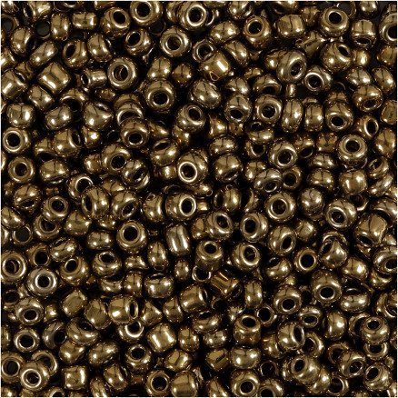 Diverse Rocaillesperler dia 3 mm str 8 0 hullstr 0,6 1,0 mm bronse 25 g 1 pk