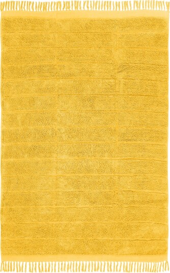 Ryetepper Willow Natural Cotton Shaggy gul Størrelse: 200 x 290 cm
