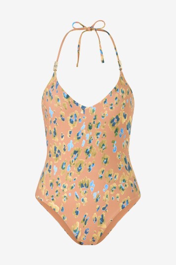 KAANDA Beach life   Badedrakt V Neck Onepiece w Bamboo Accessory And Removable Cups   Flerfarget