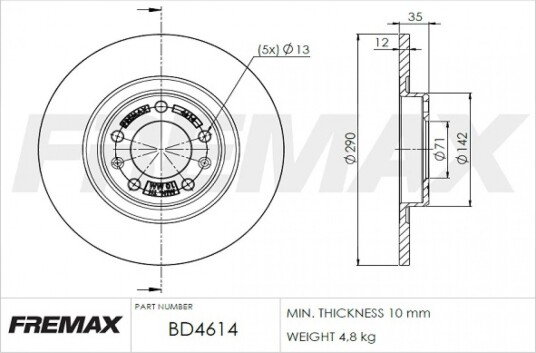 Bremseskive FREMAX BD-4614