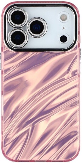 EIDERWOOD iPhone 17 Pro Max Hybrid Plast Deksel m. Innebygd Kameralinsebeskyttelse Bølget Mønster / Rosa