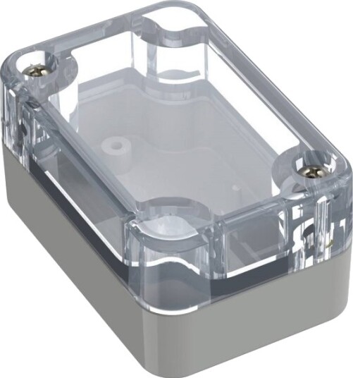 Tru Components TC 13865044 60 × 40 × 30 mm Polykarbonat Transparent Lysgrå
