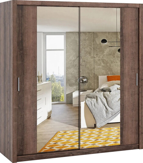 Julissa Garderobe 220 cm med Speil - Natur