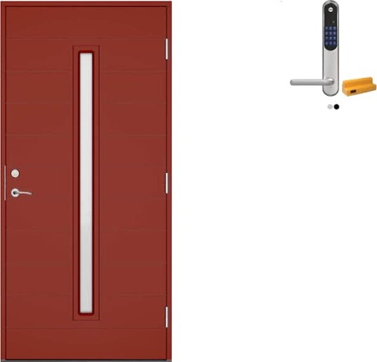 Ytterdør Swedoor Clever-Line+ Mols med Yale Doorman Classic Home