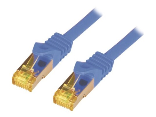 M-Cab Koblingskabel Rj-45 Hann Til Rj-45 Hann 7.5 M Sftp Pimf Cat 7 Halogenfri Formstøpt Uten Hindringer Blå