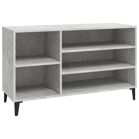 vidaXL Skoskap betonggr? 102x36x60 cm konstruert tre