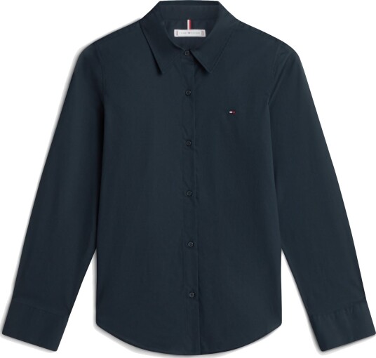 Tommy Hilfiger Stretch Regular Long Sleeve Shirt Blå 44