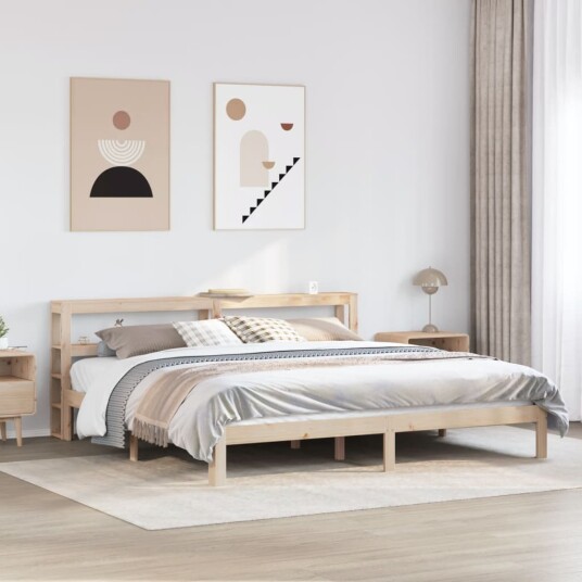 Sengeramme med hodegavl 180x200 cm heltre furu 3306053