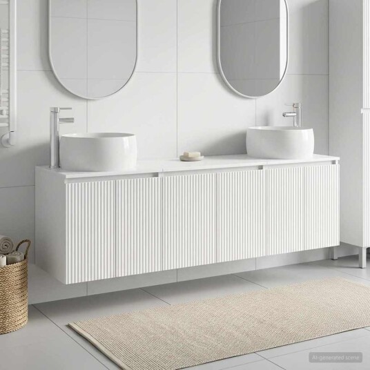 vidaXL Baderomsskapsett 3 stk. HĂžgglans hvit 49,5 x 44,5 x 66 cm vidaXL Baderomsskapsett 3 stk. HĂžgglans hvit 49,5 x 44,5 x 66 cm