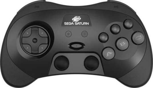 Retro-Bit Sega Saturn Pro Trådløs 2.4GHz Kontroller Sort