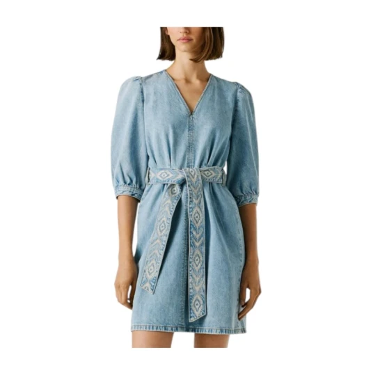 Pepe Jeans Dame Kjoler Blå M,