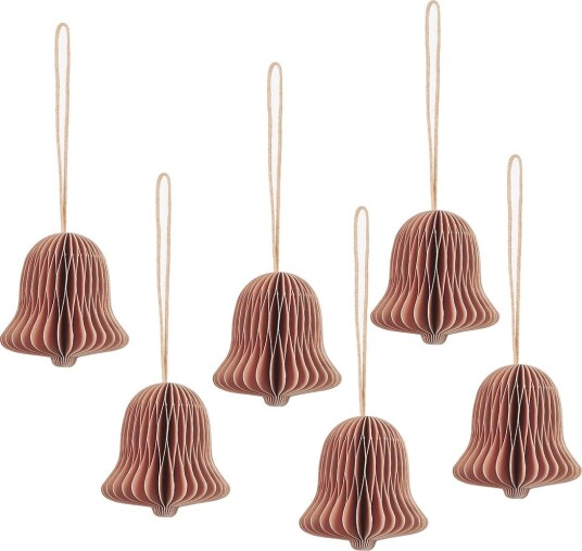Broste Copenhagen Chime Bell Ornaments   DUSTY PINK   One Size