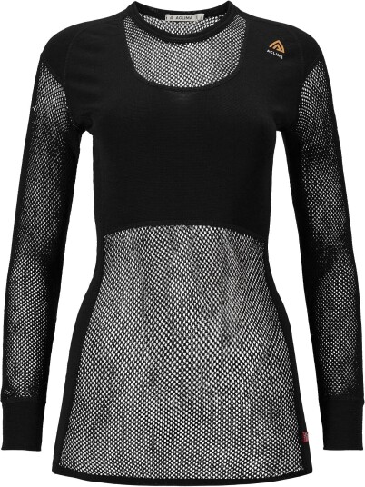 Aclima WoolNet Crew Neck Dame Jet Black (#000000) Dame S Aclima WoolNet Crew Neck Dame Jet Black (#000000) Dame S