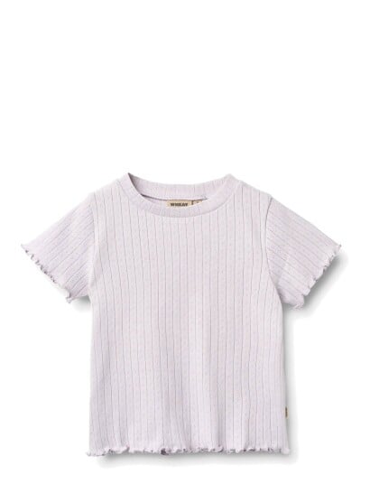 Wheat Rib T Shirt S/S Irene Purple 104 Wheat Rib T Shirt S/S Irene Purple 104