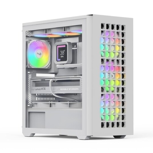 Aerocool D502A Midi Tower Kabinetter Hvit ATX