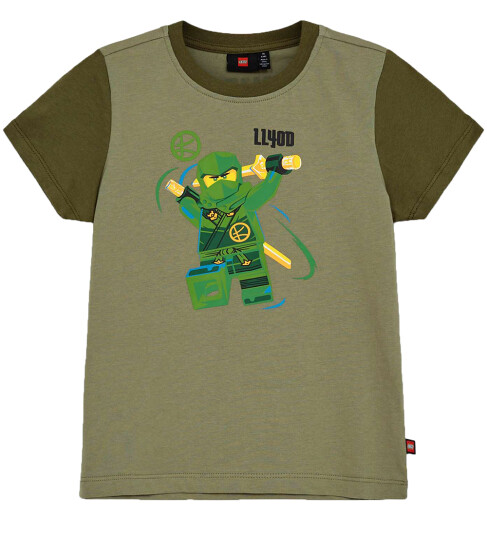 Lego® Wear LEGO® Ninjago T skjorte LwTano 606 Light Olive Green 4 år 104 T skjorte Blå Grønn Gul