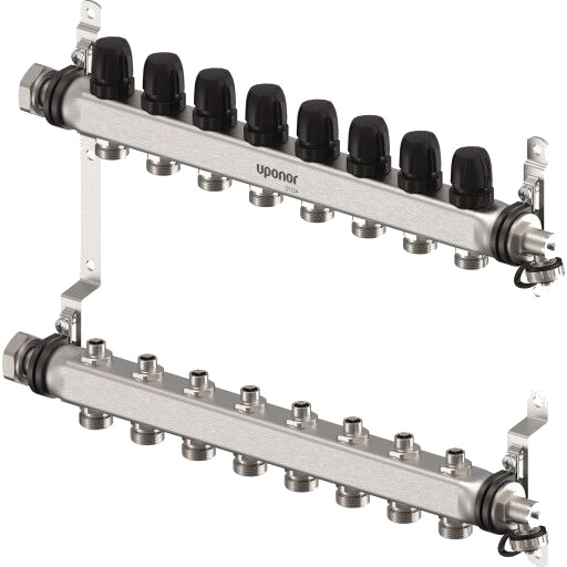 Uponor Vario S Fordelersett 8 Kretser LS 8x3/4" Euro 1140869