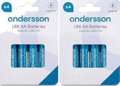 Andersson AA batteri, 2x4-pk