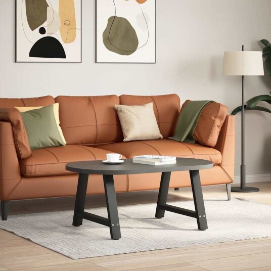  Salongbordben A formet 2 stk svart 60 x 42 43 cm stål