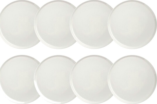 Oiva Tallerken 25 cm 8 pk Hvit