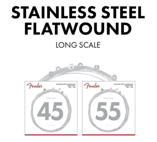 Fender Stainless 9050'S Bass Strings (045-100) Stainless Steel Flatwound Fender Stainless 9050'S Bass Strings (045-100) Stainless Steel Flatwound