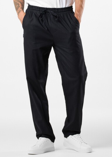 Seaside New Hampshire Linen Pants Black M Hverdagsbukser
