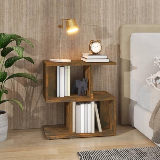 vidaXL Nattbord røkt eik 50x30x51,5 cm konstruert tre