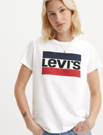 Levi"s® The Perfect Tee Sportswear Log White L