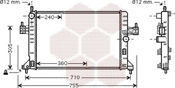 VAN WEZEL 37002305 Radiator motorkjøling VAN WEZEL 37002305 Radiator motorkjøling