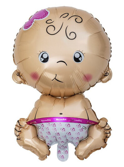 Folie Ballong 80 cm - Baby Jente Folie Ballong 80 cm - Baby Jente