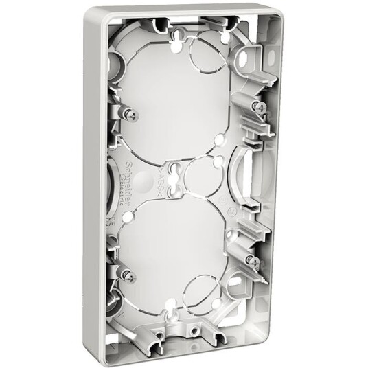 Schneider Electric Exxact WDE002352 Forhøyningsboks utenpåliggende, 21 mm dybde 2 rom