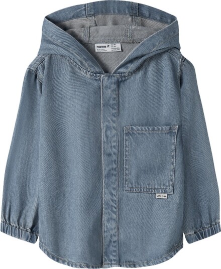 Name It Nmmbo Os Dnm Ls Shirt W Hood 6950 Ph D Blue 122