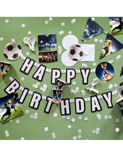 Happy Birthday Banner Fotball 180 x 13,5 cmKick It Happy Birthday Banner Fotball 180 x 13,5 cmKick It