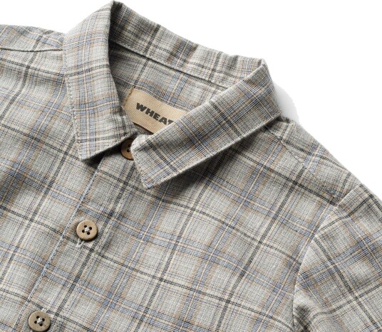 Wheat Baby Shirt Oscar Cloudy Blue Check (86 / 1,5 år)