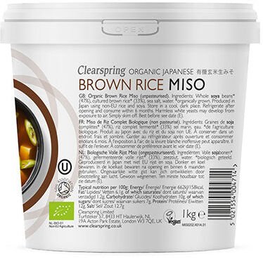 Clearspring Miso Brown Rice Upasteuriseret Ø 1 kg Clearspring Miso Brown Rice Upasteuriseret Ø 1 kg