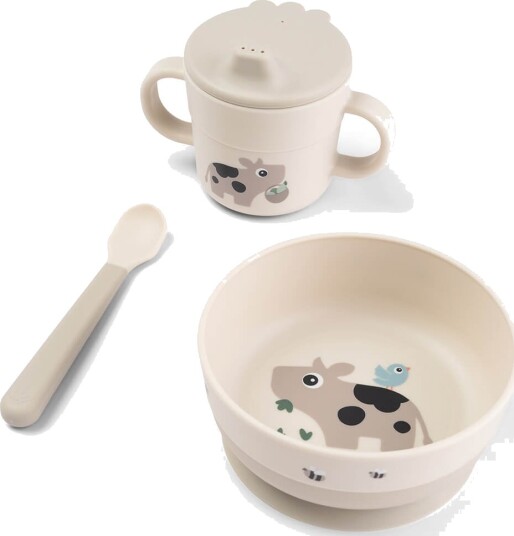 DonebyDeer Sand Foodie Første Spisestue Sett Med Sugekop Tiny Farm DonebyDeer Sand Foodie Første Spisestue Sett Med Sugekop Tiny Farm