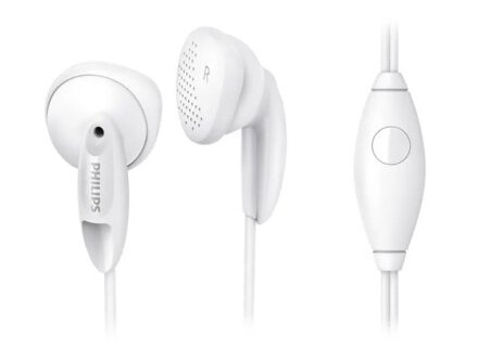 Philips Øretelefoner Med Mikrofon She1355wt/00, Koblet Med Ledninger (Ikke Trådløs), 10 - 22000 Hz, Samtaler/Musikk, 14,5 G, Hodesett, Hvit