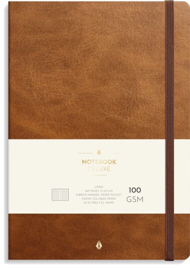 Notatbok Burde Deluxe B5 cognac Notatbok Burde Deluxe B5 cognac