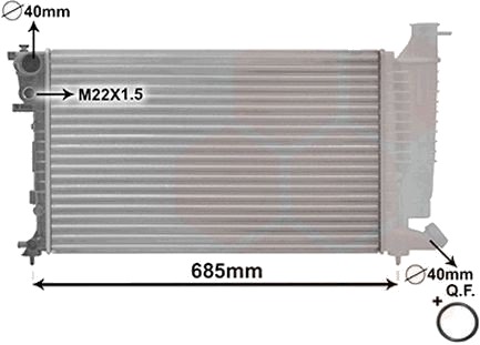 VAN WEZEL 40002137 Radiator motorkjøling
