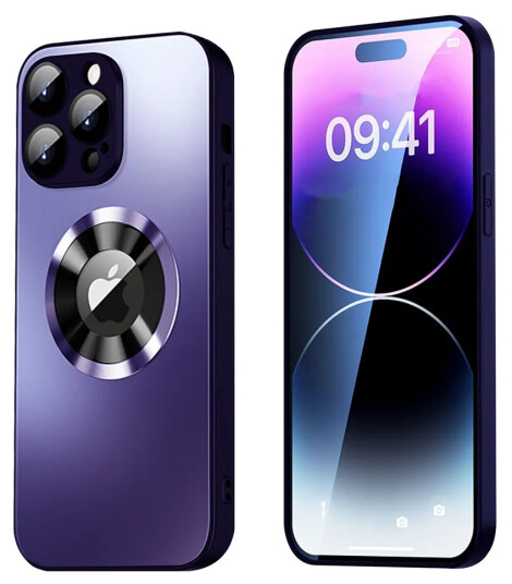 SiGN iPhone 15 Pro Deksel   Magnetisk med linsebeskyttelse Logo View Lilla