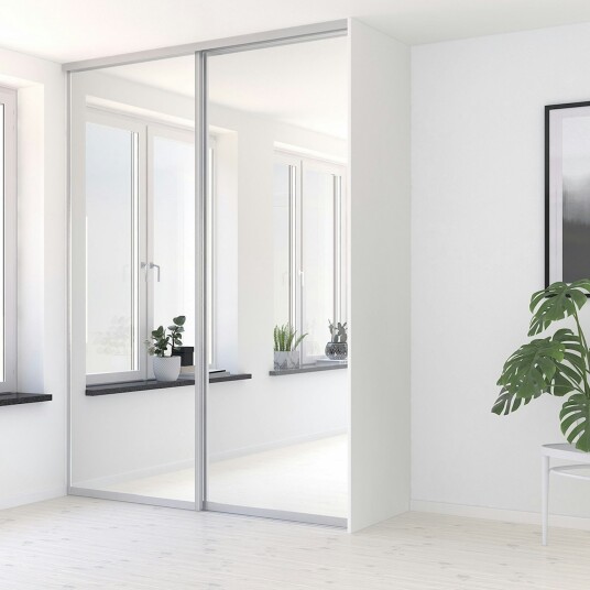 ELFA SKYVEDØR ORIGINAL SØLV/SPEIL 938X2350 ELFA SKYVEDØR ORIGINAL SØLV/SPEIL 938X2350