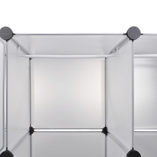 vidaXL Modulært skap 18 deler hvit 37x146x180,5 cm