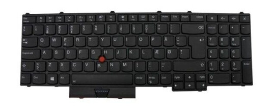 Lenovo Chicony 01HW209 Danish - Brbart tastatur - til utskifting - Dansk - Svart